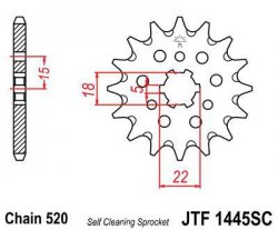 Звезда передняя JT Sprockets JTF 1445.13 SC